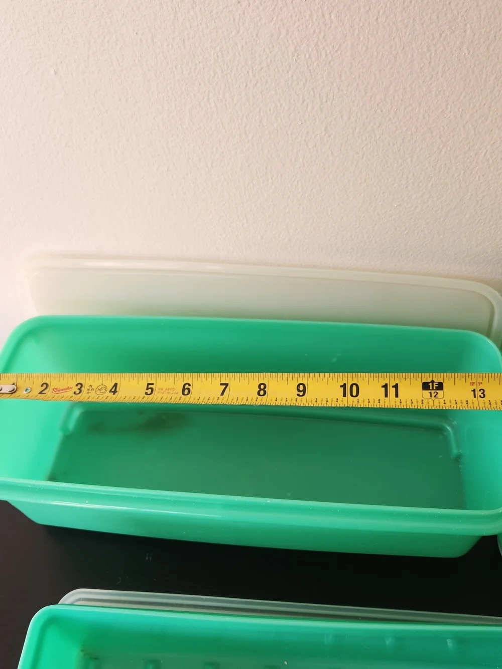 Vintage Tupperware Stackable Turquoise Plastic Storage Containers - Set of 3